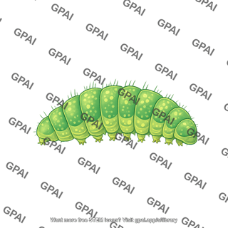 Common blue butterfly caterpillar