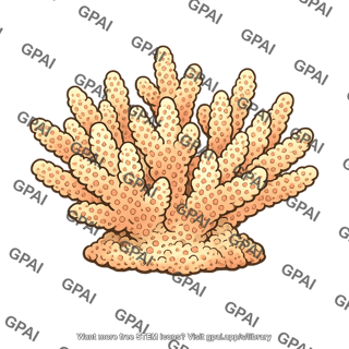 Branching coral colony