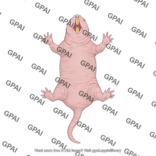 Naked mole rat supine