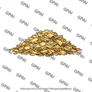 Wood chips pile