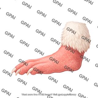 Mouse foot lateral back paw
