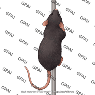 Mouse climbing pole horizontal dorsal