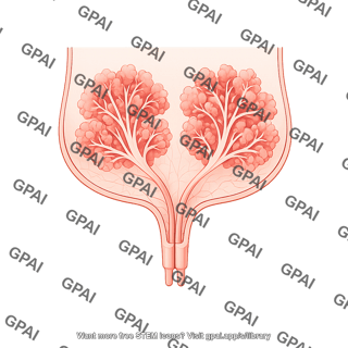 Cow udder cross section