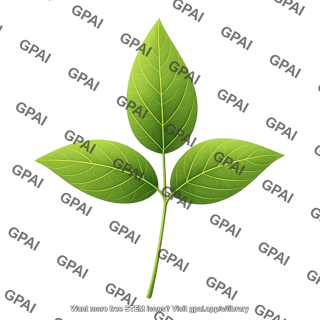 Soybean leaf pointed ovate