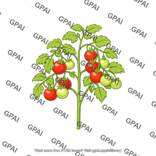 Tomato plant dwarf with tomatoes