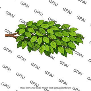 Tree branch with leaves