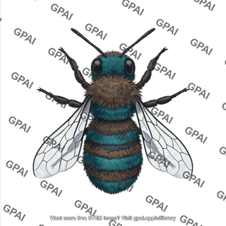 Blue orchard bee female