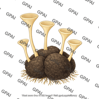 Sclerotium with apothecia