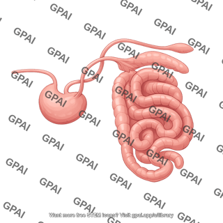 Pig gi tract semi anatomical right side