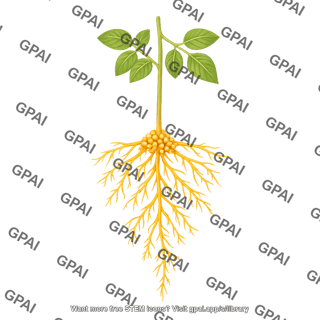 Soybean roots young
