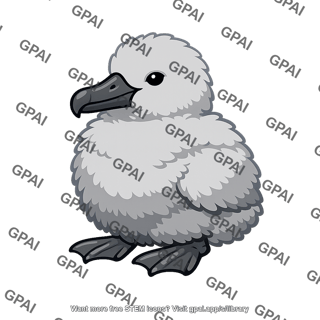 Gray headed albatross chick
