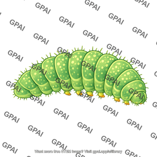Common blue polyommatus icarus caterpillar larvae 2
