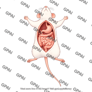 Mouse supine with gi tract