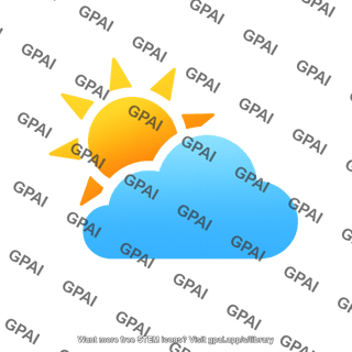 Sun and cloud symbol