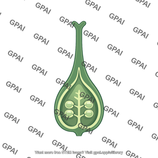 Flower carpel cross section