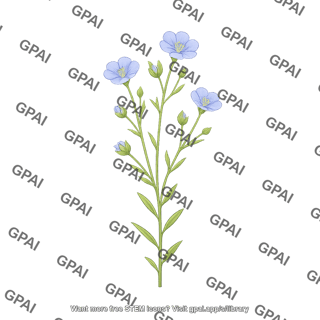 Flax plant linum usitatissimum