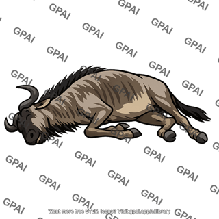 Wildebeest carcass