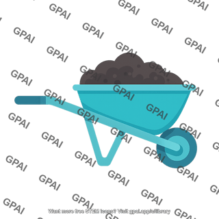 Wheelbarrow with soil symbol