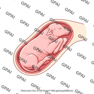 Cow fetal calf in utero
