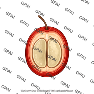 Coffee cherry cut