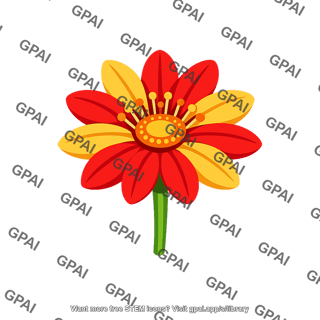 Red and yellow flower