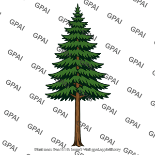 Evergreen needle leaved tree