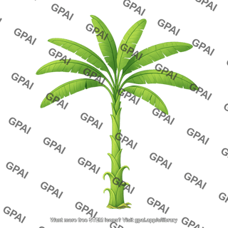 Banana plant without bananas