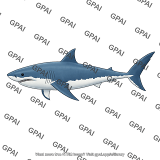 Great white shark carcharodon carcharias male