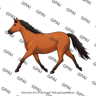 Horse trotting