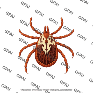 Gulf coast tick amblyomma maculatum female