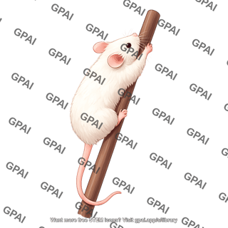 Mouse climbing pole horizontal dorsal 337