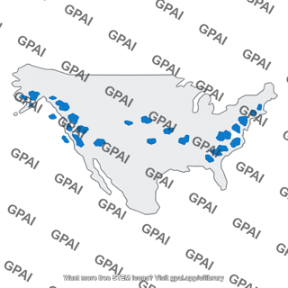 Species range map fragmented