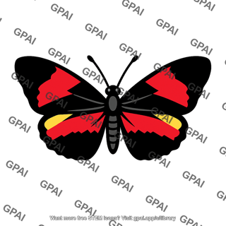 Butterfly warning colored
