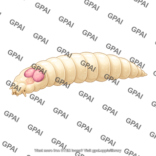 Drosophila larvae with brain