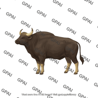 Indian bison bos gaurus