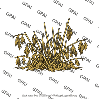 Vegetation shriveled