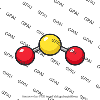 Sulfur dioxide molecule