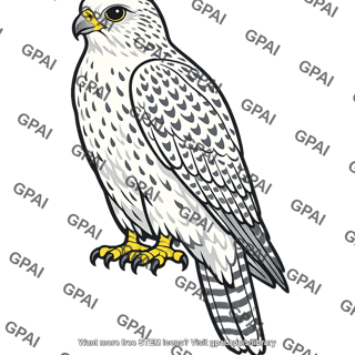 Gyrfalcon perched