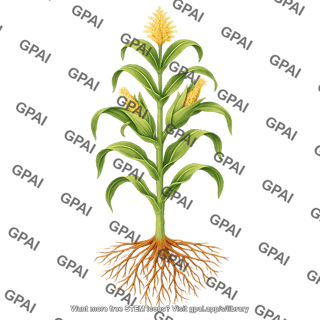 Corn v1 with roots