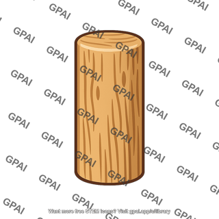 Vertical wooden peg