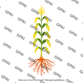 Corn vt with nitrogen deficiency with roots
