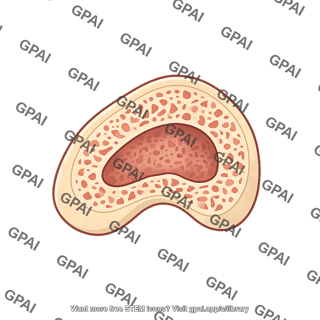 Mouse leg bone femur cross section