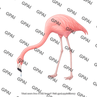 Flamingo drinking