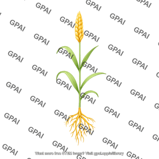Wheat seedling 2 with roots