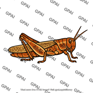 African grasshopper brown