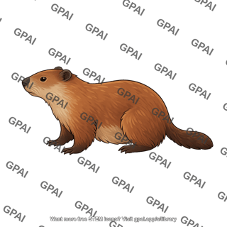 Groundhog marmota monax lateral