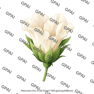 Cotton flower blooming