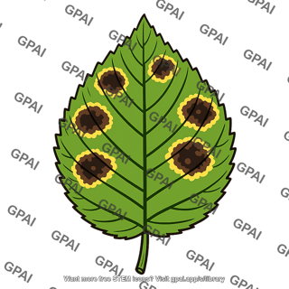 Disease lesion on leaf