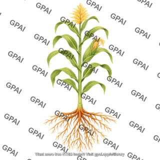 Corn v2 with roots