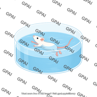 Forced swim test mouse in water